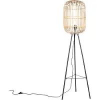 QAZQA Lampadaire rustique en rotin - Manille