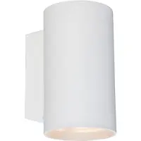 QAZQA Applique murale moderne ronde blanche 2 lumières - Sandy