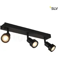 SLV PURI 3 plafonnier, noir mat, 3xGU10, max. 3x50W, avecReproductions