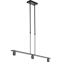 QAZQA Suspension noire sans abat-jour - Combi 3 Deluxe