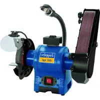 Scheppach Meuleuse combinée BGS700 | 250 W | Disque abrasif Ø 150mm | Largeur 50mm | Longueur de la bande abrasive 686 mm | Vitesse de la bande 15 m/s