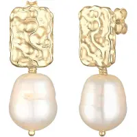 Elli PREMIUM Boucles d'oreilles or / blanc perle