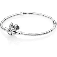 Pandora Bracelet Maille Serpent Fermoir Disney Pandora Moments Pavé Minnie