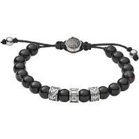 Diesel Bracelet gris argenté / noir