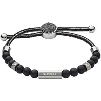 Diesel Bracelet noir / argent