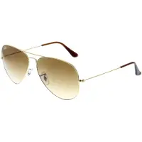 Ray-Ban AVIATOR GRADIENT, Adulte, Unie, Aérien, Or, Verre non polarisé, Métal