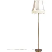 QAZQA Lampadaire bronze avec abat-jour Granny crème 45 cm réglable - Parte