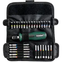 Metabo Assortiment d'embouts avec tournevis en étui souple - 30 pièces