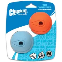 Chuckit! The Whistler 2-Pk - Balle Qui Siffle M En Caoutchouc Ø 6,5cm - Pour Chien