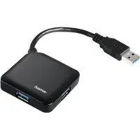 Hama Hub USB 3.0, 4 ports, alimenté par bus, noir