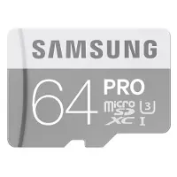 Samsung Carte Mémoire MicroSD Pro 64GB Class 10 - 90 MB/S + Adaptateur SD