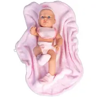 Falca Poupée Bébé Avec Couverture D'enfant 40 Cm Rose
