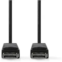 Nedis Displayport cable - DisplayPort male - DisplayPort male - 8K@60Hz - Plaqué or - 2,00 m - Rond - PVC - Noir - Boîte