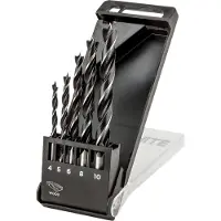 Graphite Mèche hélicoïdale Topex pour bois cylindrique 4 5 6 10 8 mm complète (57H269) (10, 4, 5, 6, 8 mm)