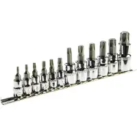 Topex Embouts Torx sur douille 1/4, 3/8, 1/2", set de 12 pcs.