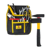 GRUPA TOPEX Poche à outils, 4 compartiments, porte-marteau