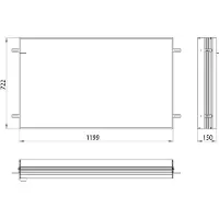 Emco prime Cadre de montage pour armoire de toilette 1200mm, 949700017