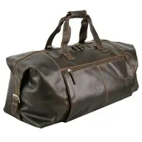 Greenland Nature Cuir sac de voyage sac à épaule Westcoast Traveller Brown brun