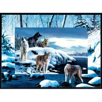 Sunsout Puzzle Kevin Daniel - Ice Wolves - 1000 pièces