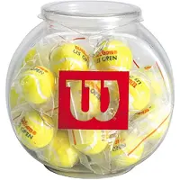 Wilson Us Open Mini Ball Key Chain 24 Units Jaune