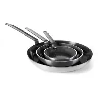 Hendi Poêle à frire Aluminium Marbre Revêtement antiadhésif 3, Set de poêles et de casseroles, Argent