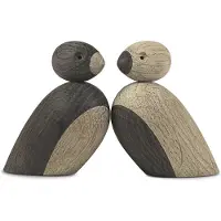 Kay bojesen Pair Of Sparrows Statue Beige,Gris