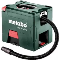 Metabo AS 18 L PC Kit Aspirateur Universel / De Chantier À Batterie Li-Ion (2 Batteries Li-Power De 5,2 Ah) - Classe L - 7,5 L