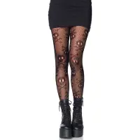 Leg avenue Collant en filet avec t te de mort et butin de pirate