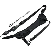 JJC NS PRO1M Quick Release Sling Strap (Ceinture ventrale), Sangle pour appareil photo, Noir