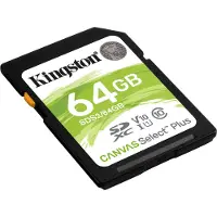 Kingston Technology 64GB SDXC Canvas Select Plus 100R C10 UHS-I U1 V10