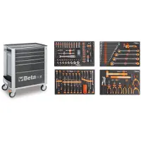 Beta Chariot à outils à six tiroirs Orange