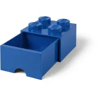 LEGO Brique bleue de rangement à tiroir 4 tenons