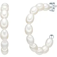 Valero Pearls Boucles d'oreilles argent / blanc perle