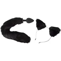 Bad Kitty - ensemble plug anal félin (noir)