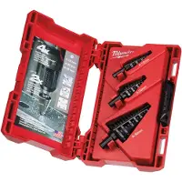 Milwaukee 48899399 Set Pour Forage (3 Pièces) - Inclus Les Niveaux De Forage 4 - 12 Mm / 1", 4 - 20 Mm Et 6 - 35 Mm