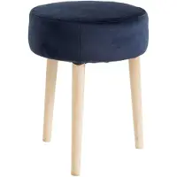 Nordal Tabouret velours bleu