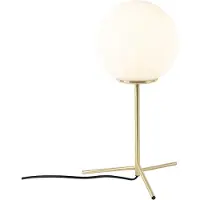 QAZQA Lampe de table Art Déco en laiton avec verre opale 45,5 cm - Pallon