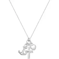 Elli Chaîne ' Anker, Herz, Kreuz, Multipendants' argent