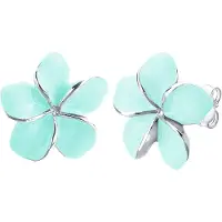 Elli Boucles d'oreilles 'Frangipani Blüte' bleu