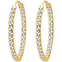 Elli Boucles d'oreilles or / transparent