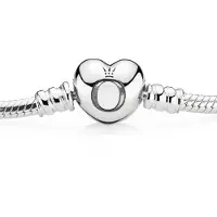 Pandora Bracelet Chaîne Serpentine avec Fermoir en Cœur Pandora pour Femmes