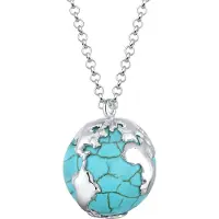 Elli Chaîne 'Weltkugel' turquoise / argent