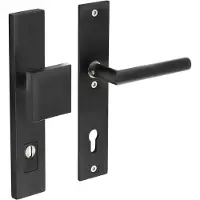 Intersteel Ferrures de porte d’entrée Vurano protection anti-traction PC 92mm droit noir