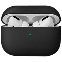 Uniq Etui Lino Airpods Prosilicone Czarny/Ink Black