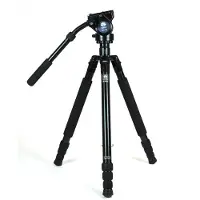 Sirui R-2004 avec trépied de studio VH-10 en aluminium avec tête (Métal), Trépied, Noir