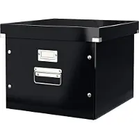 Leitz Boîte de rangement et d'archivage Click + Store , en carton, pour 50 dossiers suspendus, noir