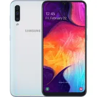 Samsung Smartphone Galaxy A50 16,21cm (6,2 pouces) A505F, 4GB RAM, 128GB Speicher, DualSIM, Couleur : Blanc