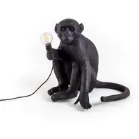Seletti Lampe Monkey assis - noir