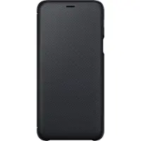 Samsung Galaxy A6 Plus (2018) Étui Portefeuille Noir