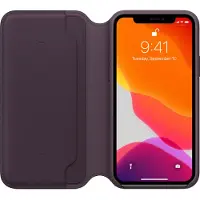 Apple iPhone 11 Pro Folio Cuir Aubergine